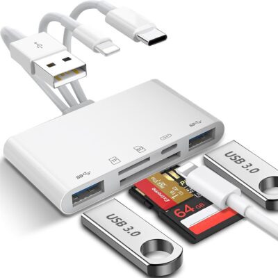 5-in-1 Memory Card Reader, USB OTG Adapter & SD Card Reader